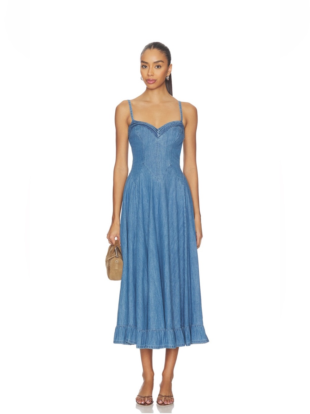 Free People Another Season Midi Dress in Boardwalk